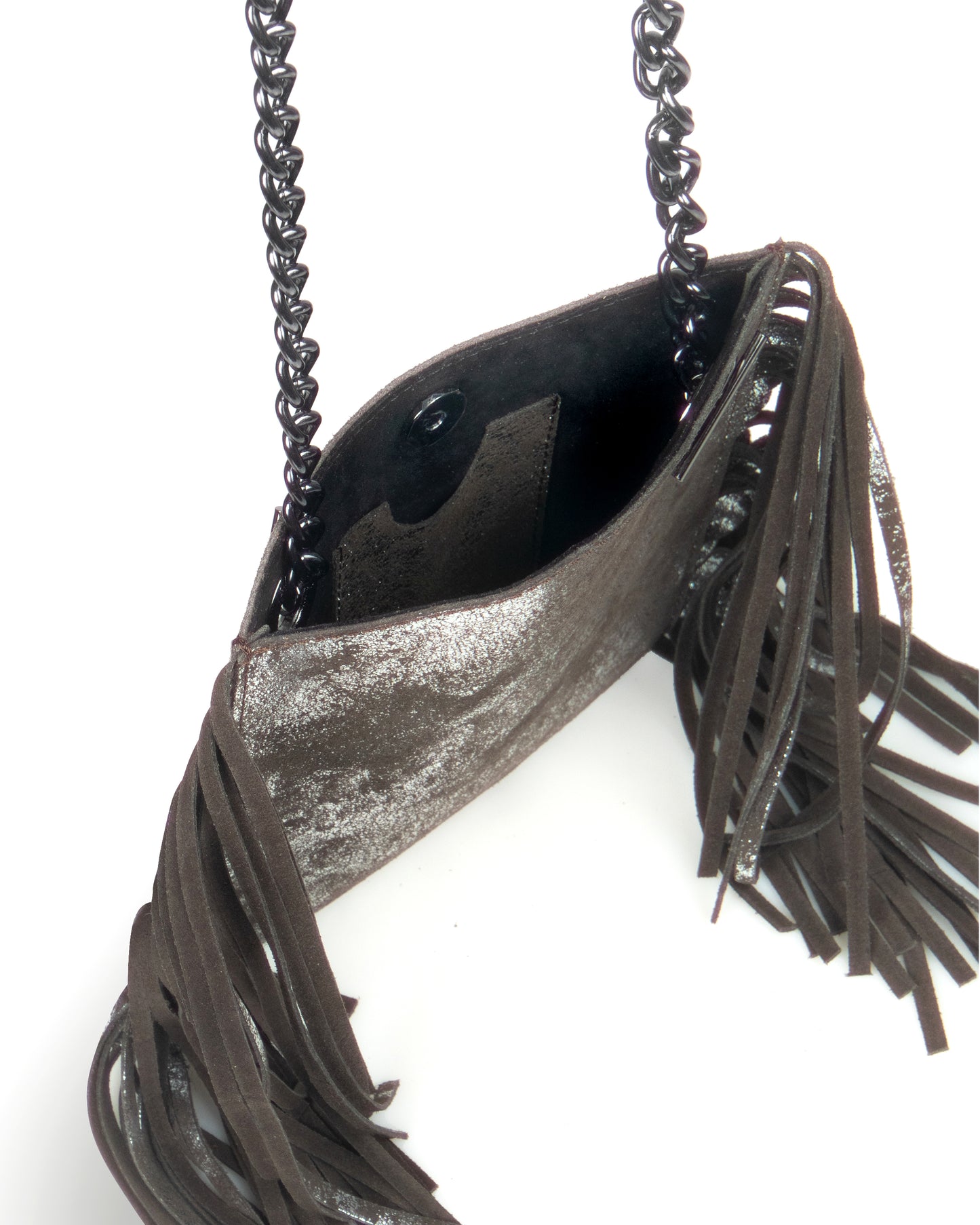 Chelsea Crossbody Brown Silver