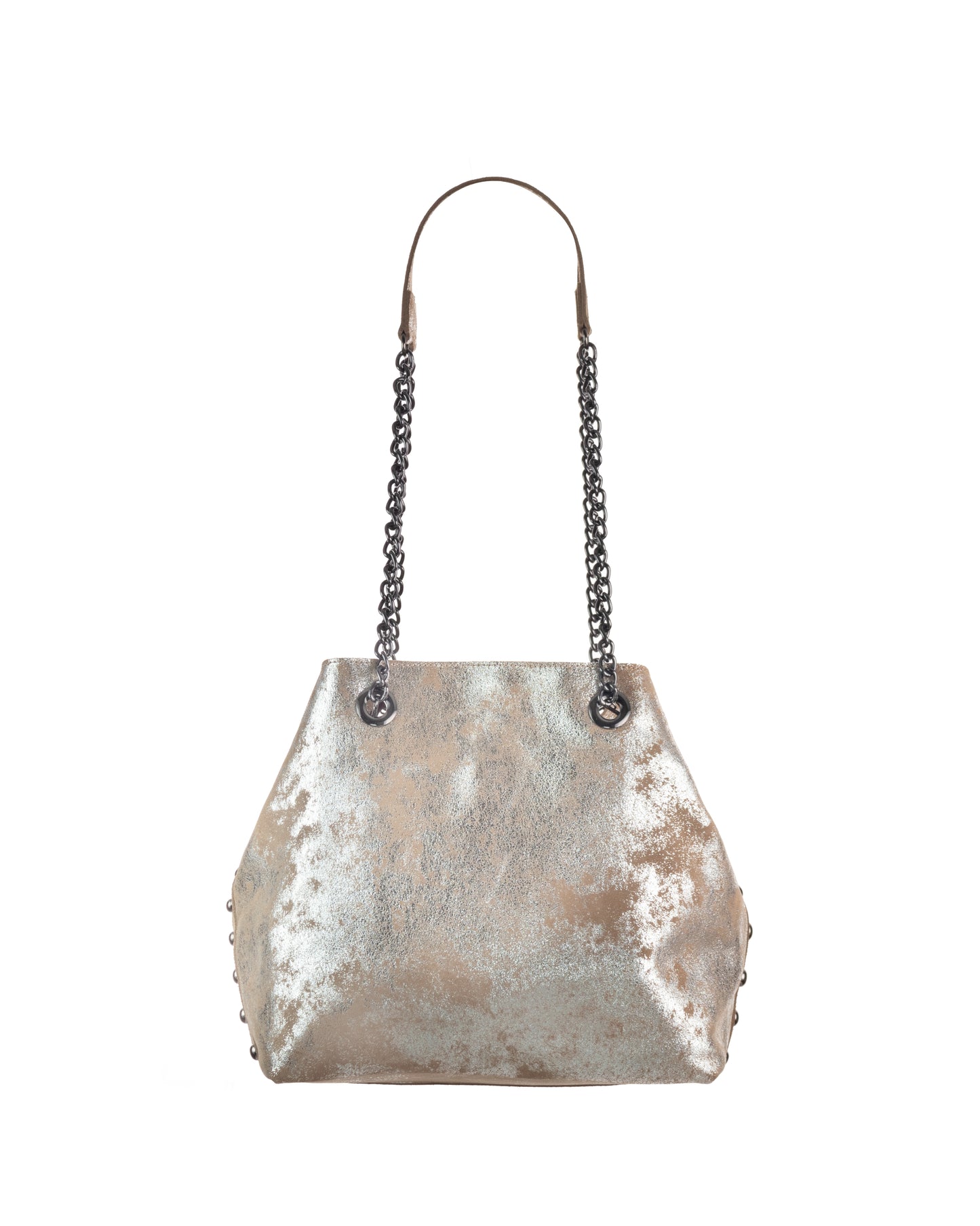 Madison Tote Beige Silver