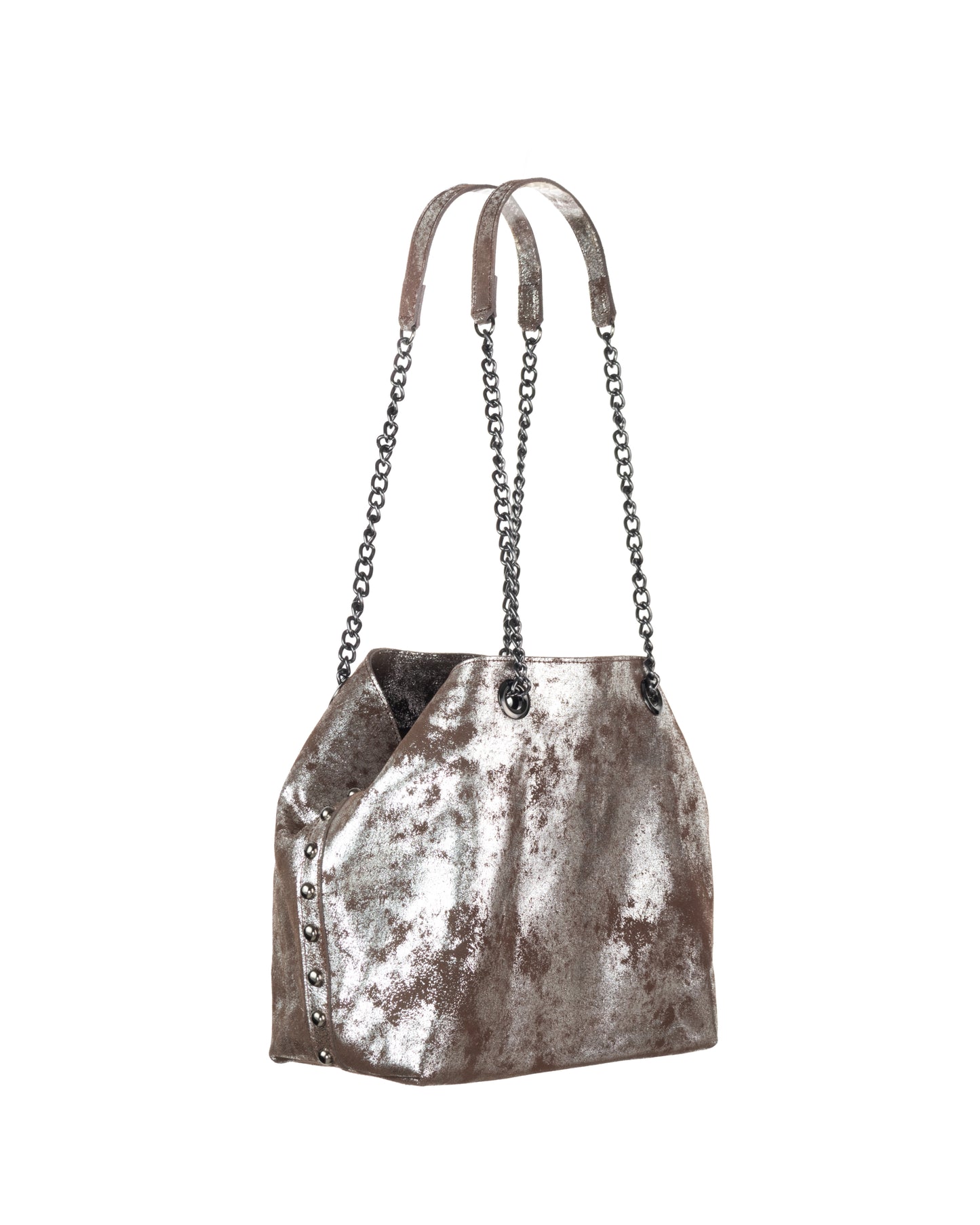 Madison Tote Brown Silver